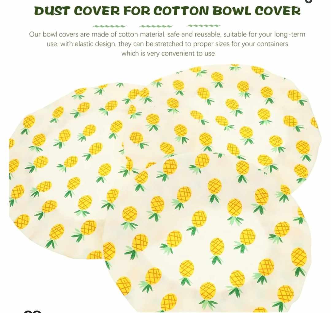 3 Reusable Cloth Bowl Covers - Unlined - Dusty's Country Store