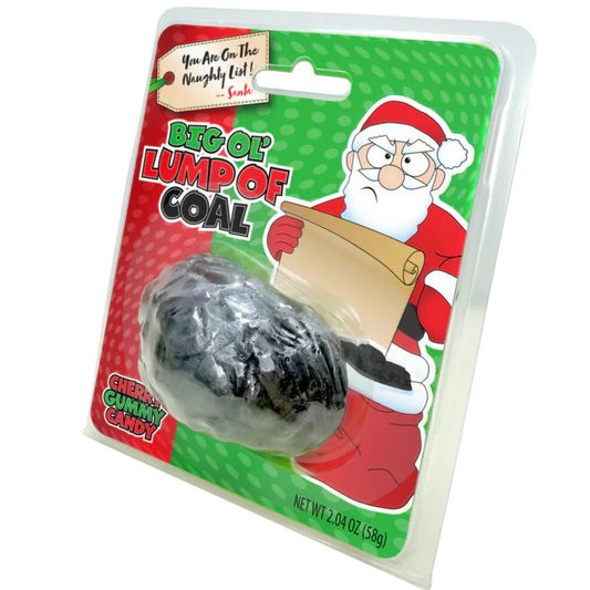 Holiday Christmas Big Ol Lump of Coal Cherry Gummy Candy 2.04 Ounce - Dusty's Country Store