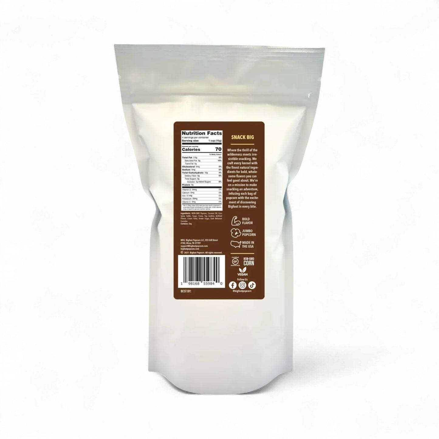Bigfoot Poop Chocolate and Caramel Gourmet Popcorn - Dusty's Country Store