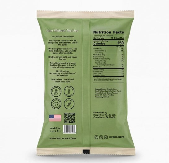 Vaca Chips Zesty Lime - Dusty's Country Store