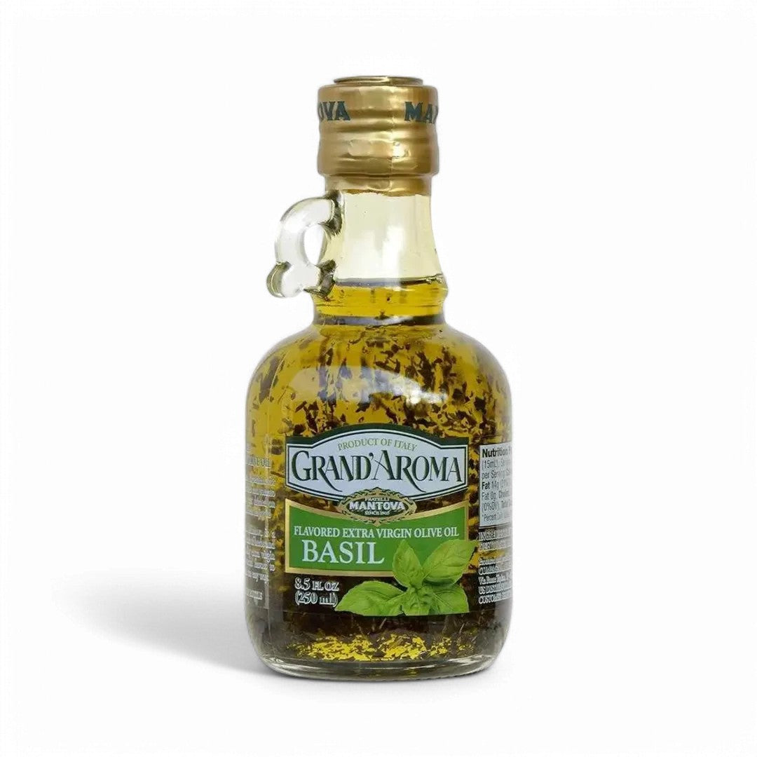 Mantova Grand'Aroma Basil Extra Virgin Olive Oil, 8.5 oz. - Dusty's Country Store