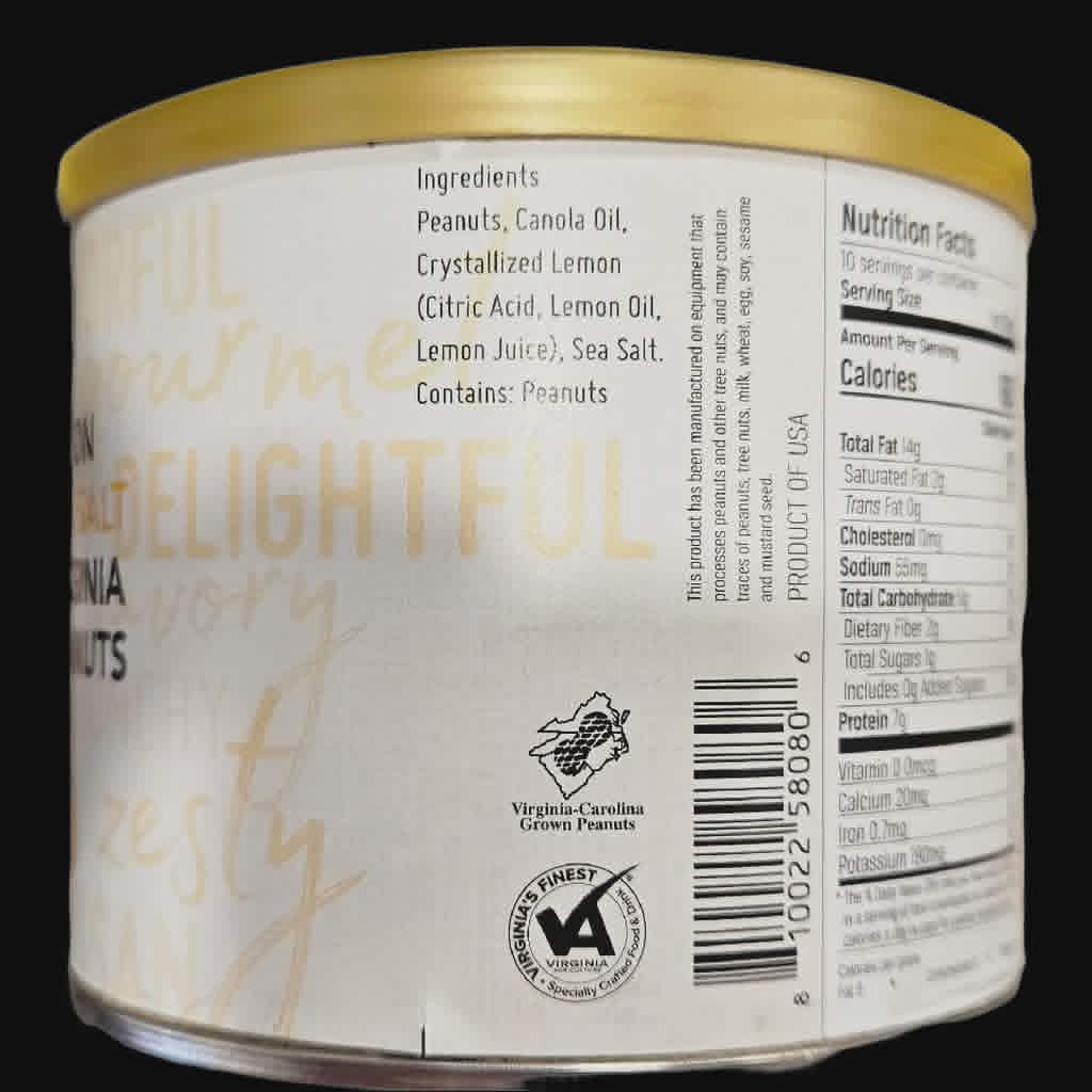 Belmont Lemon Sea Salt Peanuts 10 OZ - Dusty's Country Store