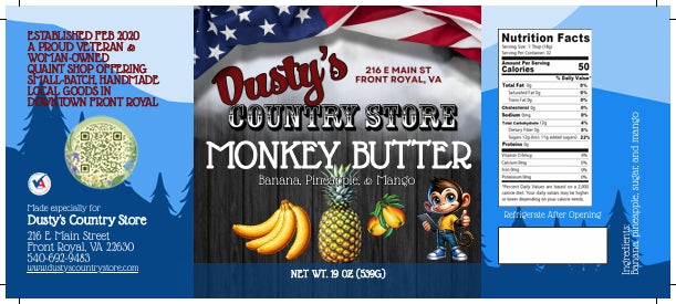 Dusty's Monkey Butter – 19 OZ - Dusty's Country Store