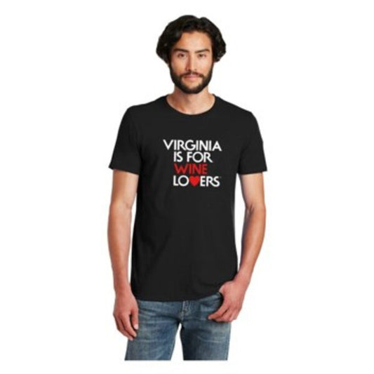 Virginia is For Wine Lovers Black T-shirt - Dusty's Country Store