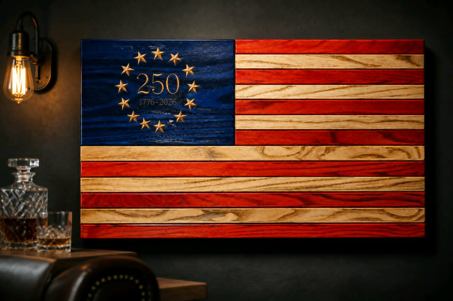 250 Handmade Wooden Flags - Veteran Made - Dusty's Country Store