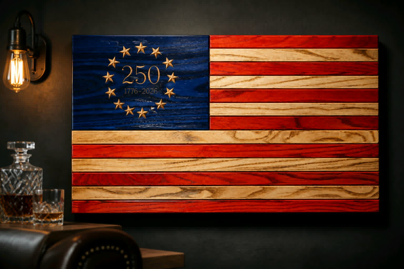 250 Handmade Wooden Flags - Veteran Made - Dusty's Country Store