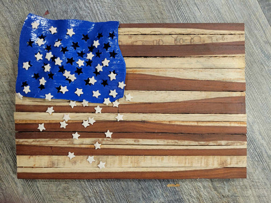 Fallen Stars of Service Wooden Flag