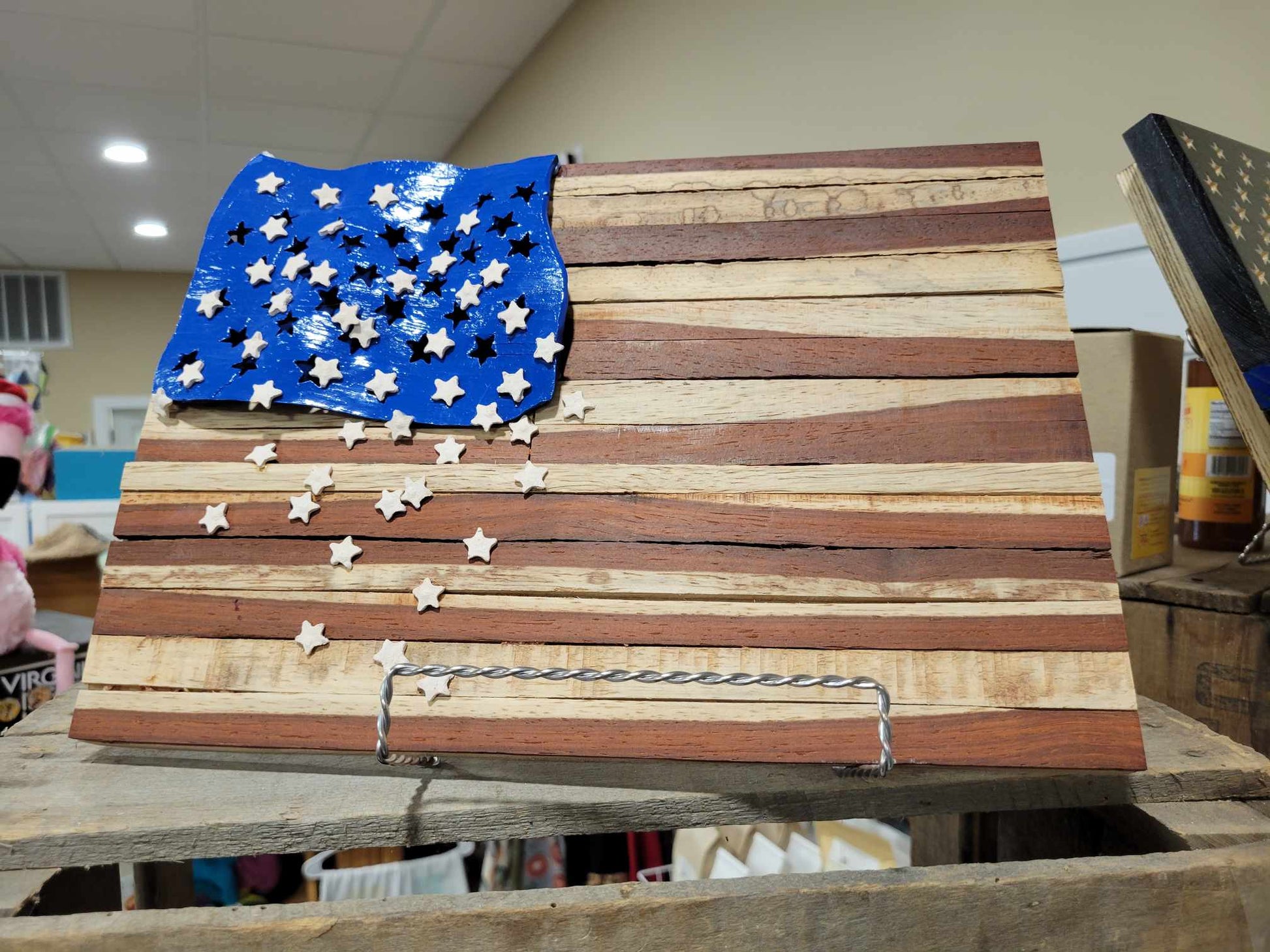 Fallen Stars of Service Wooden Flag - Dusty's Country Store