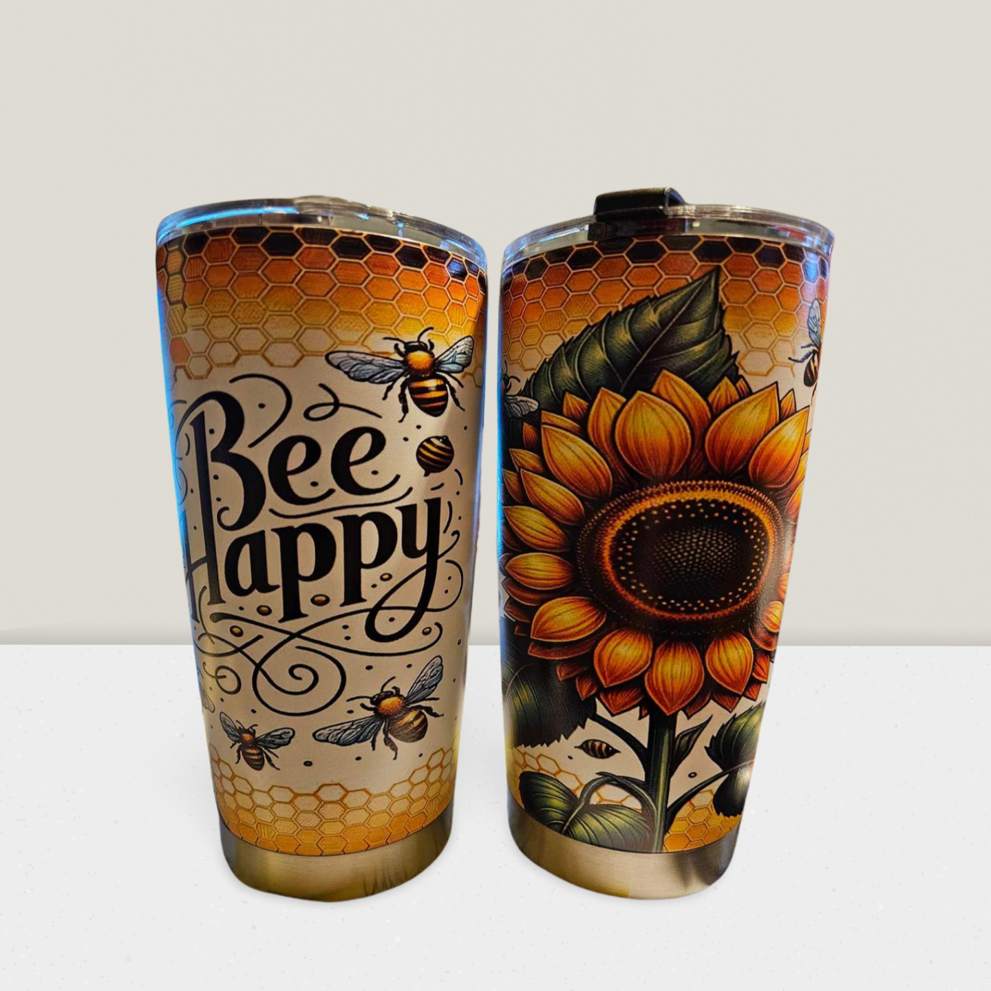 "Bee Series" Double-Wall Stainless Steel Tumblers