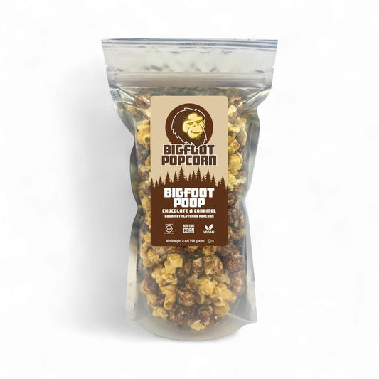 Bigfoot Poop Chocolate and Caramel Gourmet Popcorn - Dusty's Country Store