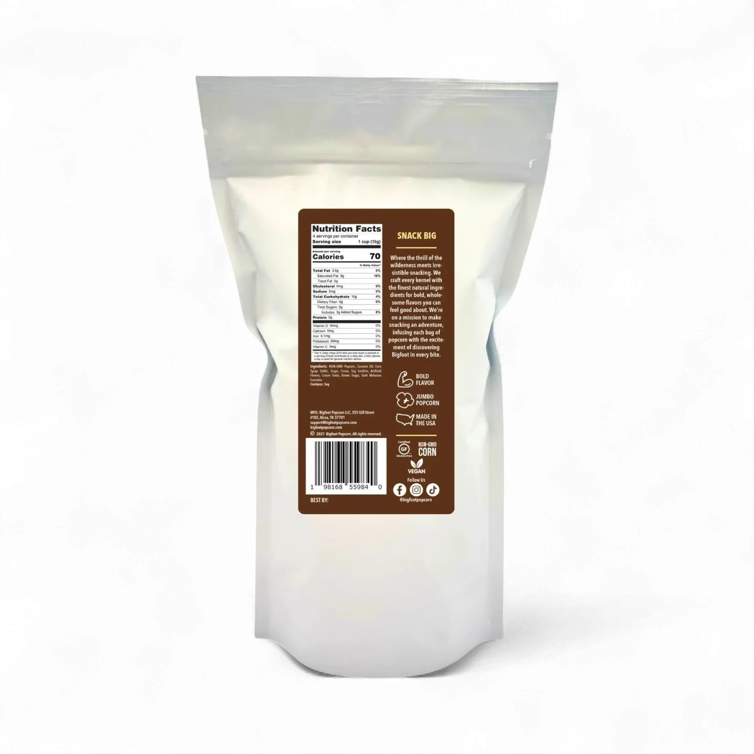 Bigfoot Poop Chocolate and Caramel Gourmet Popcorn - Dusty's Country Store