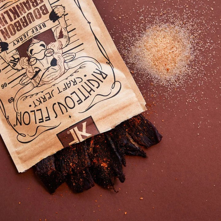 Righteous Felon Bourbon Franklin Beef Jerky 2oz - Dusty's Country Store
