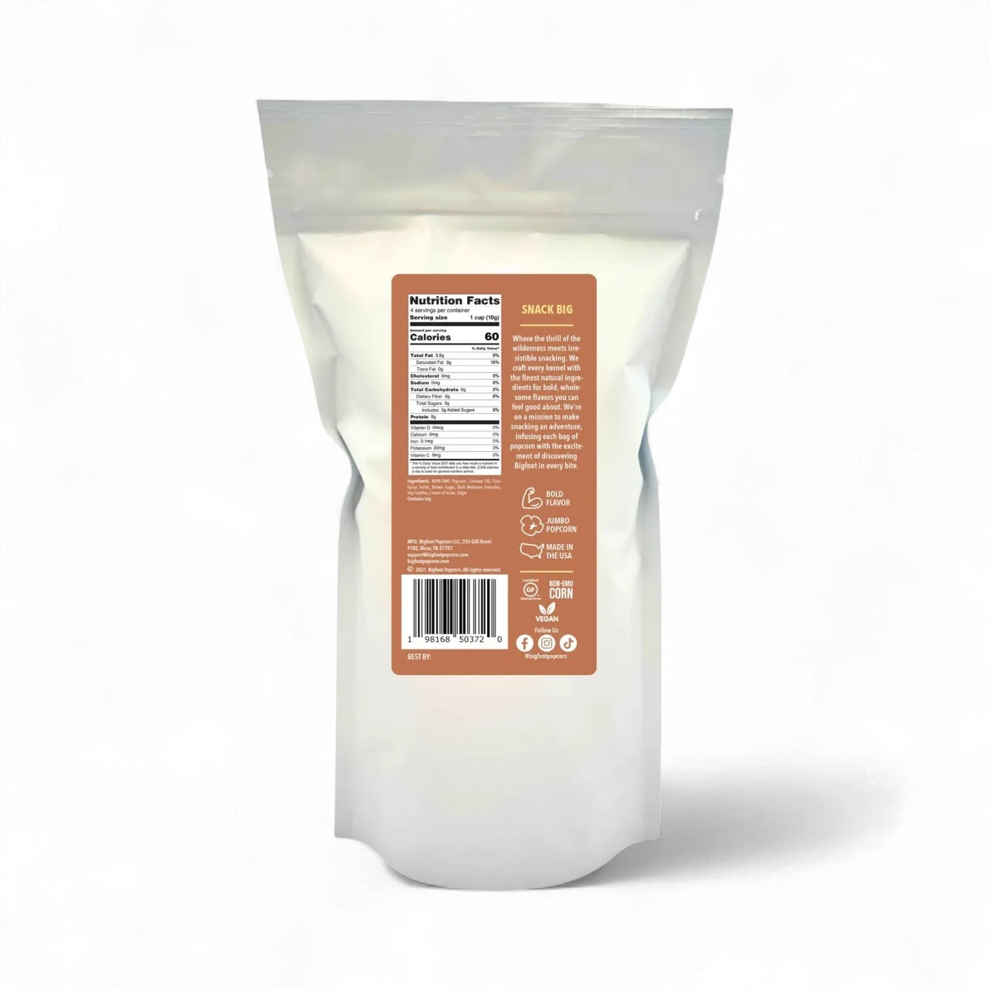 Bigfoot Caramel Popcorn - Dusty's Country Store