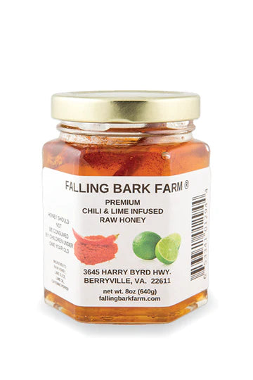 Falling Bark Farm Chili/Lime Infused Premium Raw Honey - Dusty's Country Store