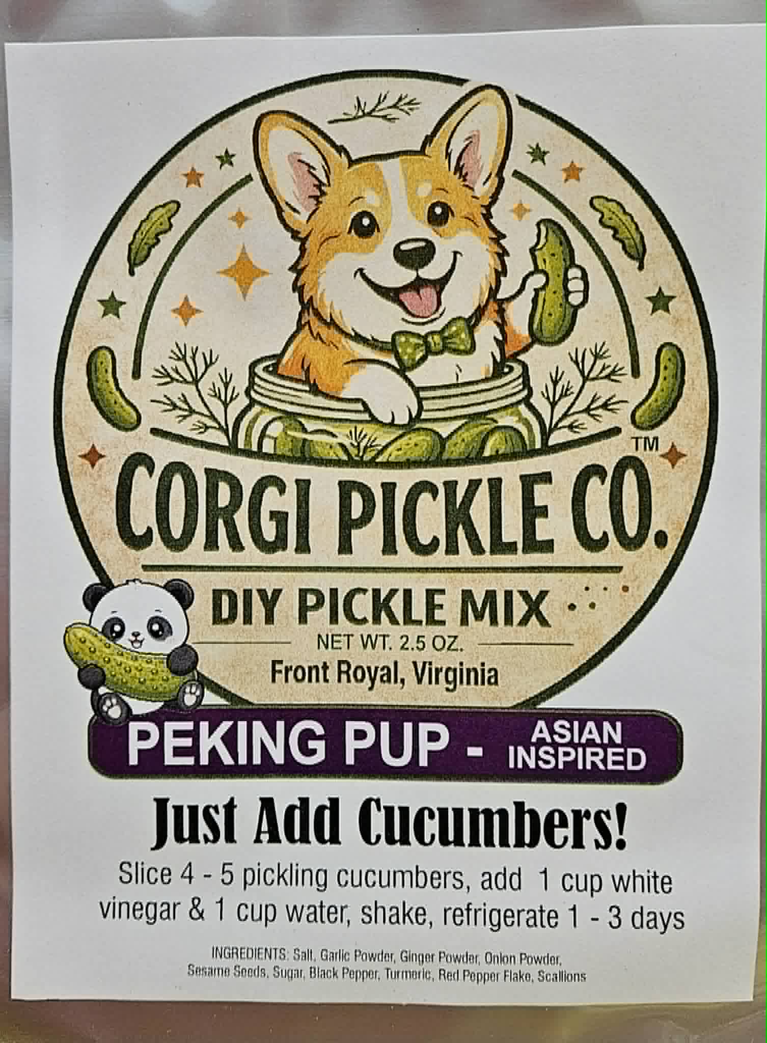 Corgi Pickle Co - DIY Pickle Kit - Dusty's Country Store