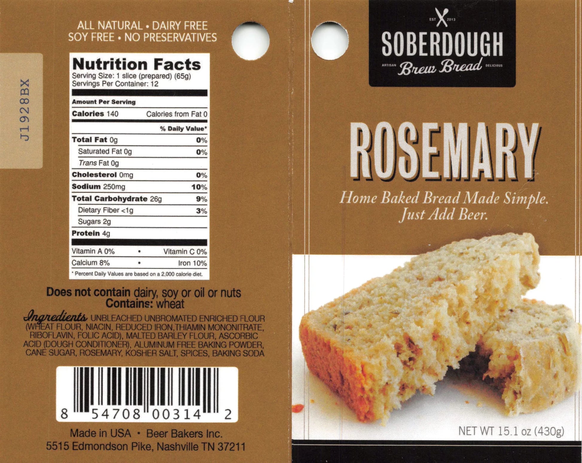 Soberdough - Rosemary - Dusty's Country Store
