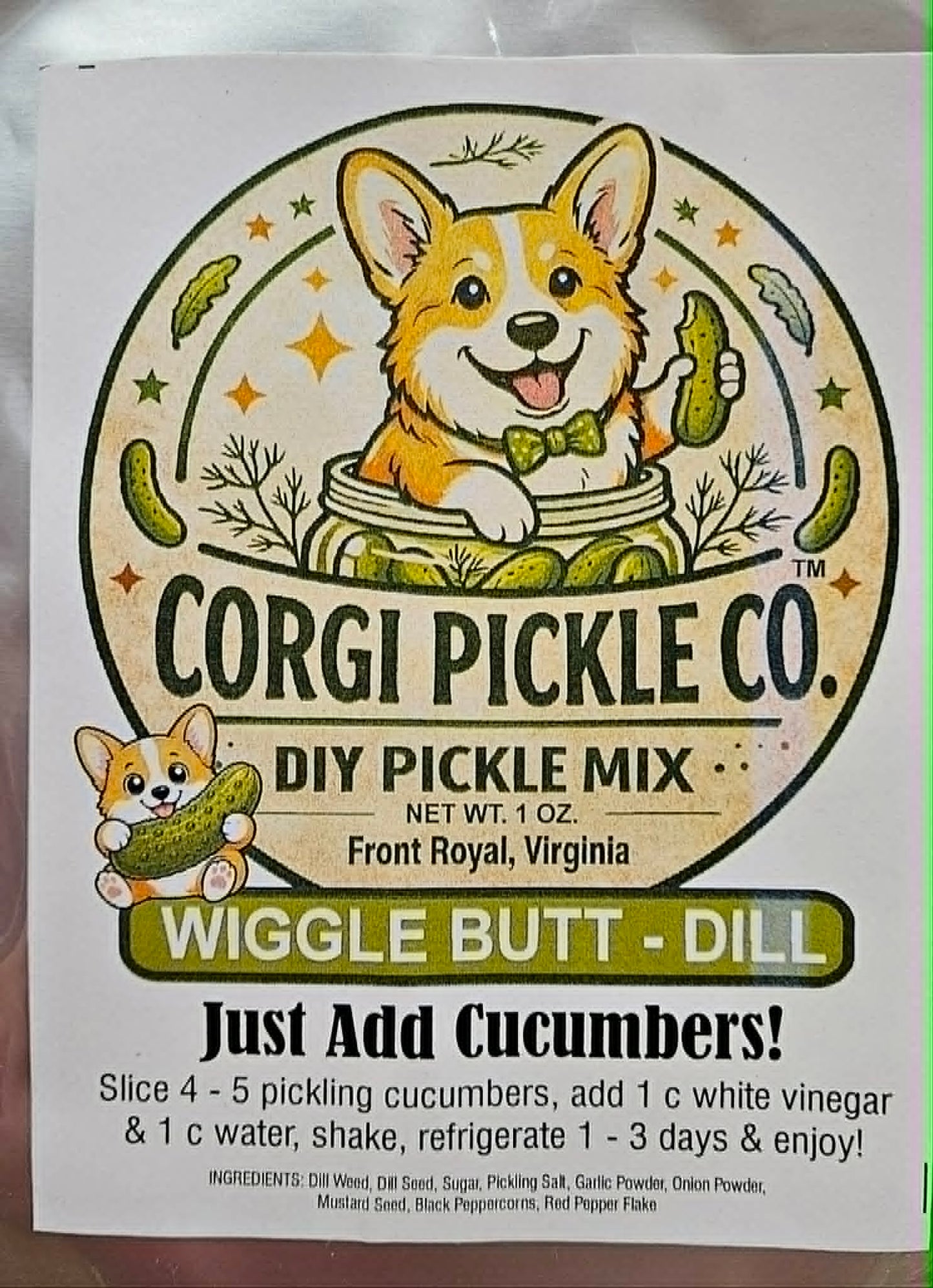 Corgi Pickle Co - DIY Pickle Kit - Dusty's Country Store