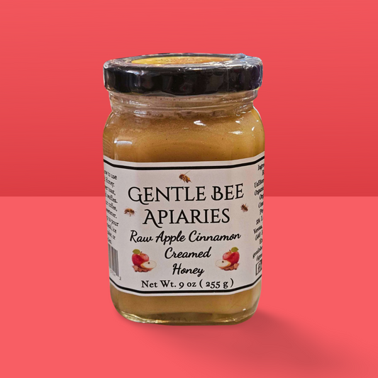 Gentle Bee Apiaries Raw Apple Cinnamon Creamed Honey 9OZ