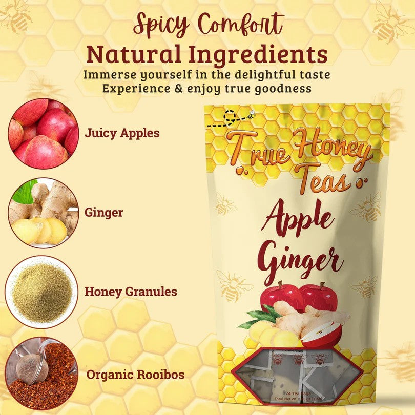 True Honey Teas - Apple Ginger Spice 24 PK - Dusty's Country Store