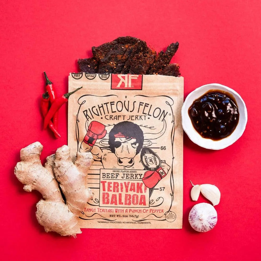 Righteous Felon Teriyaki Balboa Jerky 2oz - Dusty's Country Store
