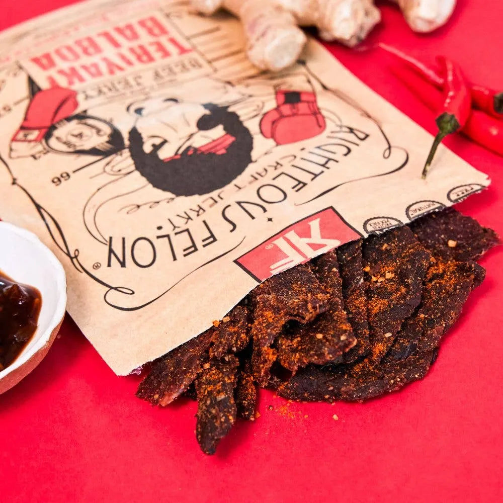 Righteous Felon Teriyaki Balboa Jerky 2oz - Dusty's Country Store