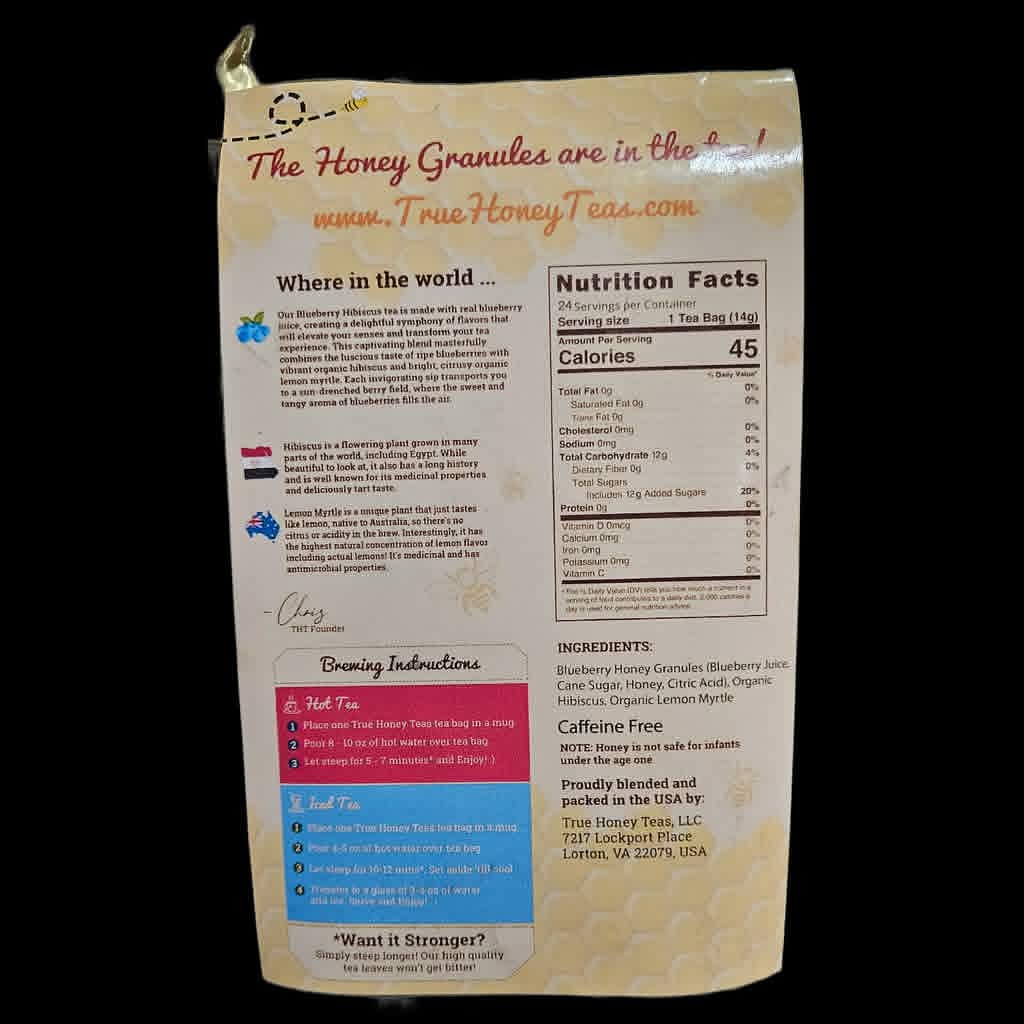 True Honey Tea - Blueberry Hibiscus Tea - 24 Pack - Dusty's Country Store