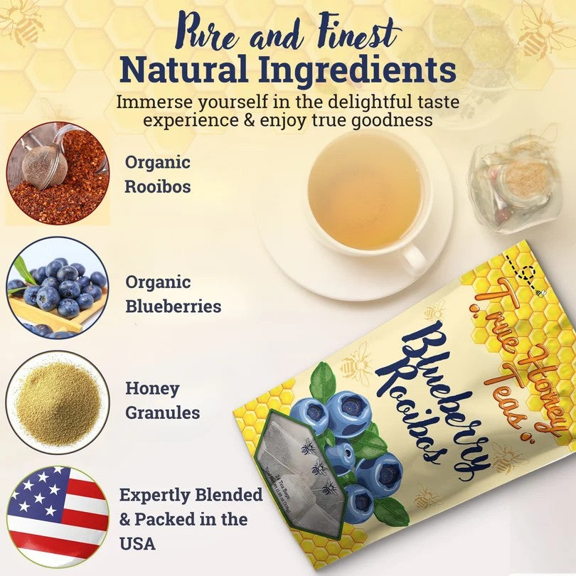 True Honey Tea - Blueberry Rooibos - 12 PK - Dusty's Country Store