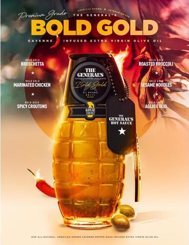 The General's Hot Sauce - Bold Gold Extra Virgin Oil