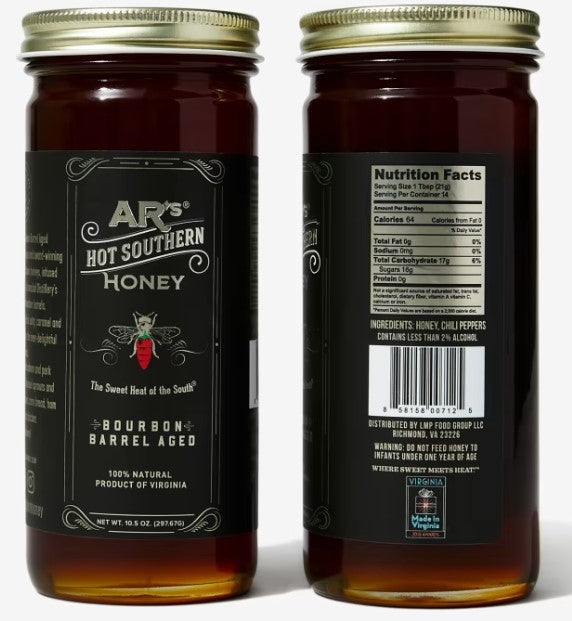 AR’s Bourbon Barrel Aged Hot Southern Honey - Dusty's Country Store