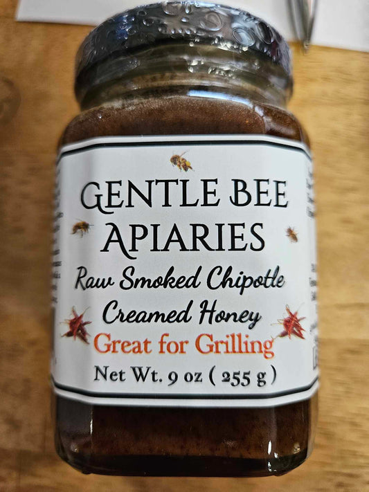 Gentle Bee Apiaries Raw Smoked Chipotle Creamed Honey 9OZ - Dusty's Country Store