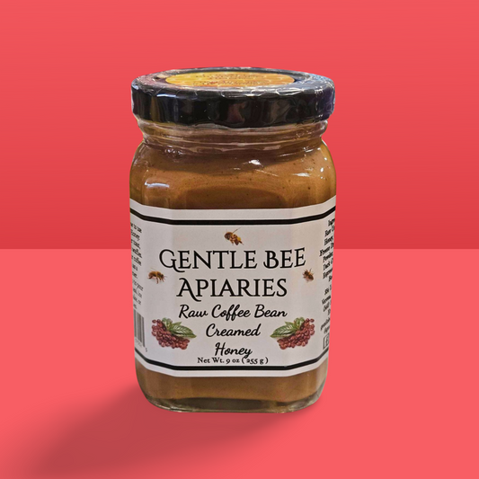 Gentle Bee Apiaries Raw Coffee Bean Creamed Honey 9OZ