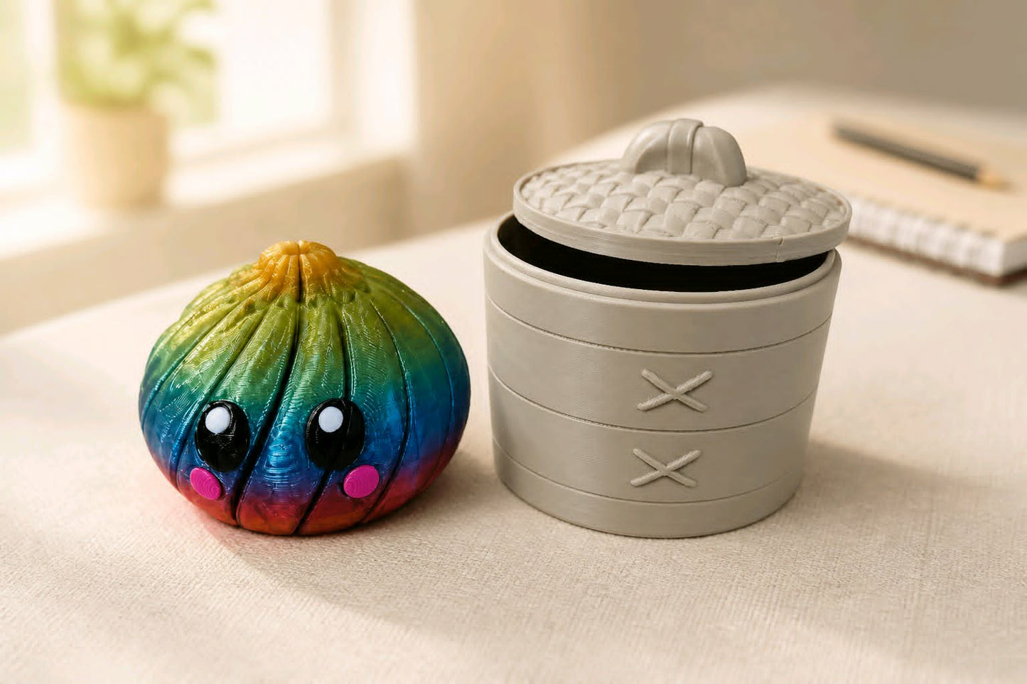 Cute Dumpling Fidget with Bamboo Steamer Storage Set - Dusty's Country Store