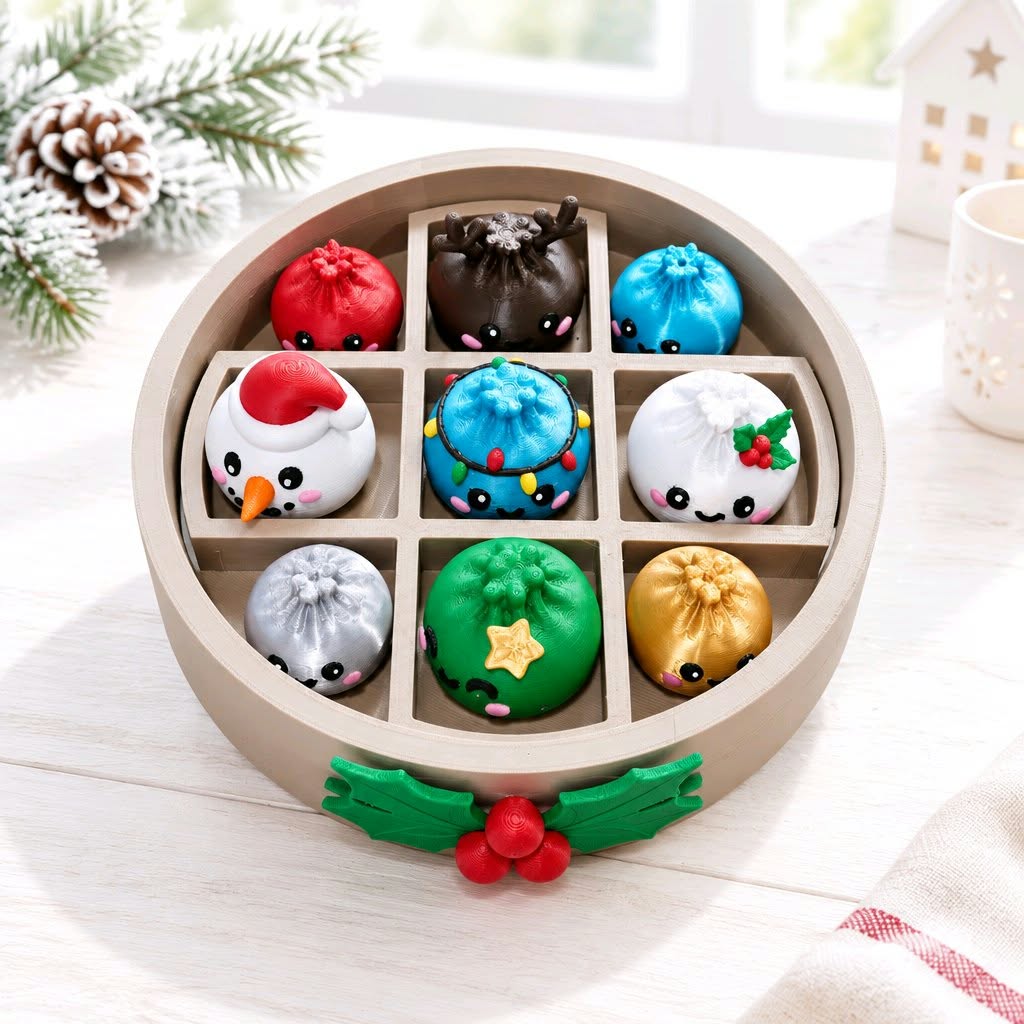 3D Printed Christmas Dumpling Set - Dusty's Country Store