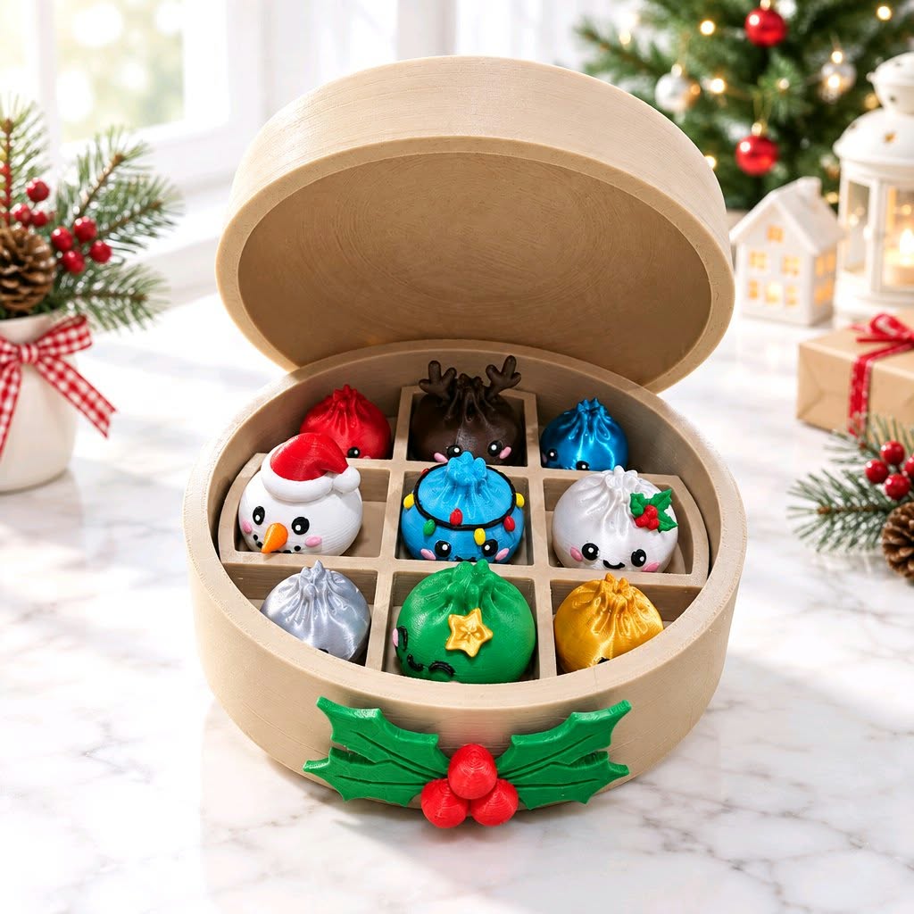 3D Printed Christmas Dumpling Set - Dusty's Country Store