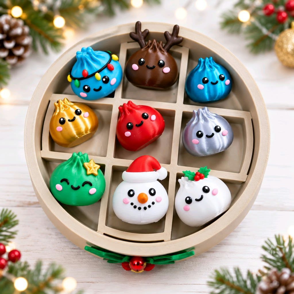 3D Printed Christmas Dumpling Set - Dusty's Country Store