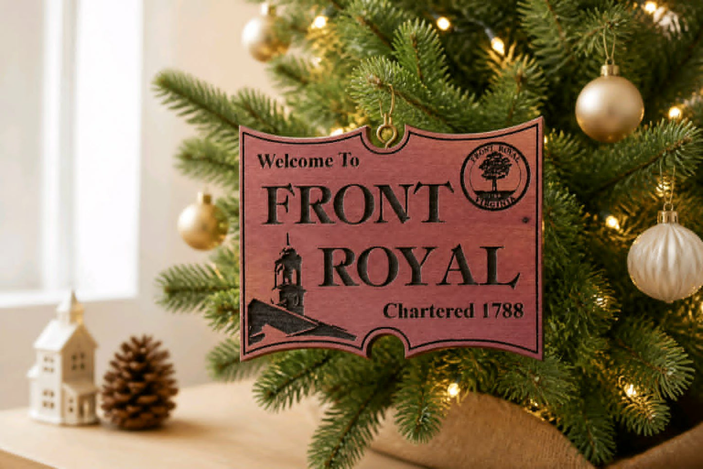 Front Royal Cedar Wood Ornament - Dusty's Country Store