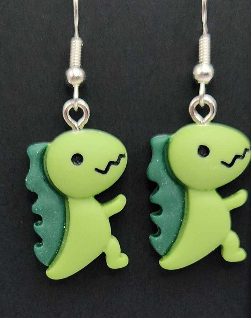 Colorful Dinosaur Drop Earrings - Dusty's Country Store