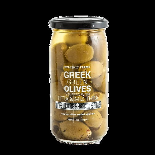 GREEK GREEN OLIVES STUFFED W/ FETA - Dusty's Country Store