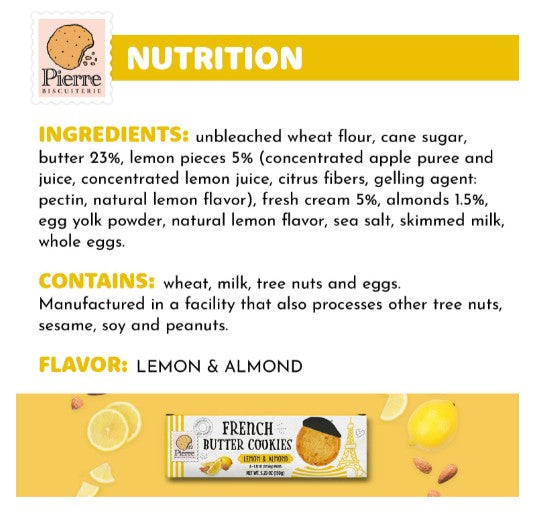 French Butter Cookies with Lemon and Almond - Dusty's Country Store