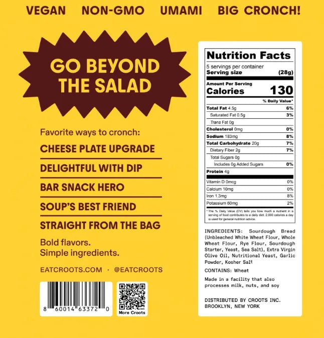 Croots - Garlic Cheeze Sourdough Snack Croutons - Dusty's Country Store