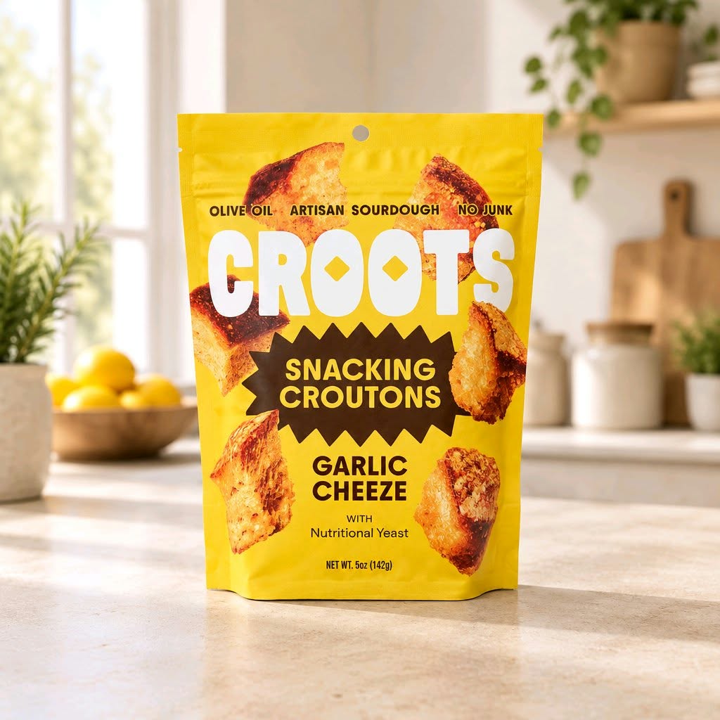 Croots - Garlic Cheeze Sourdough Snack Croutons - Dusty's Country Store