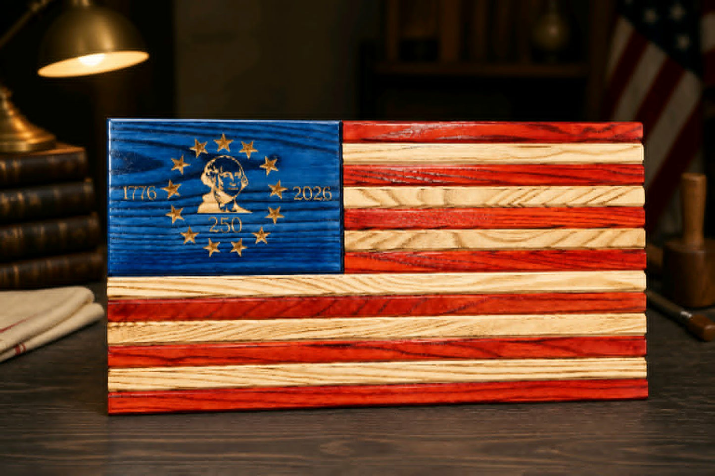 250 Handmade Wooden Flags - Veteran Made - Dusty's Country Store