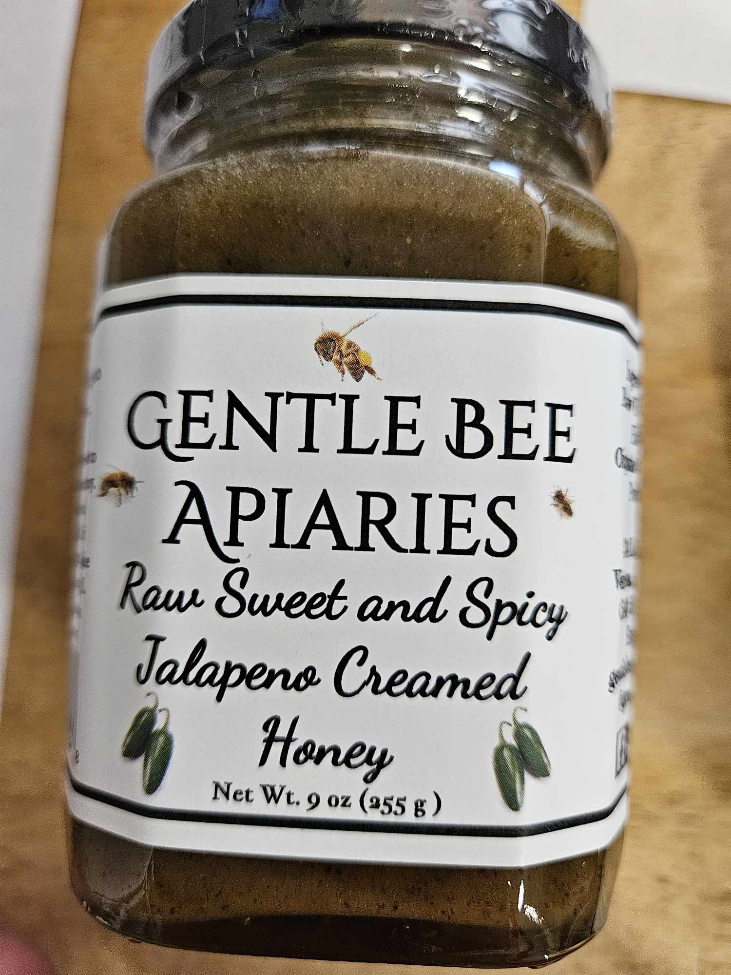 Apiary Store Gentle Bee Apiaries Raw Sweet and Spicy Jalapeno Creamed Honey 9OZ ...