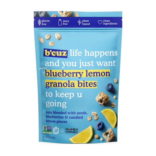 B'Cuz Blueberry Lemon Granola Bites 3 OZ