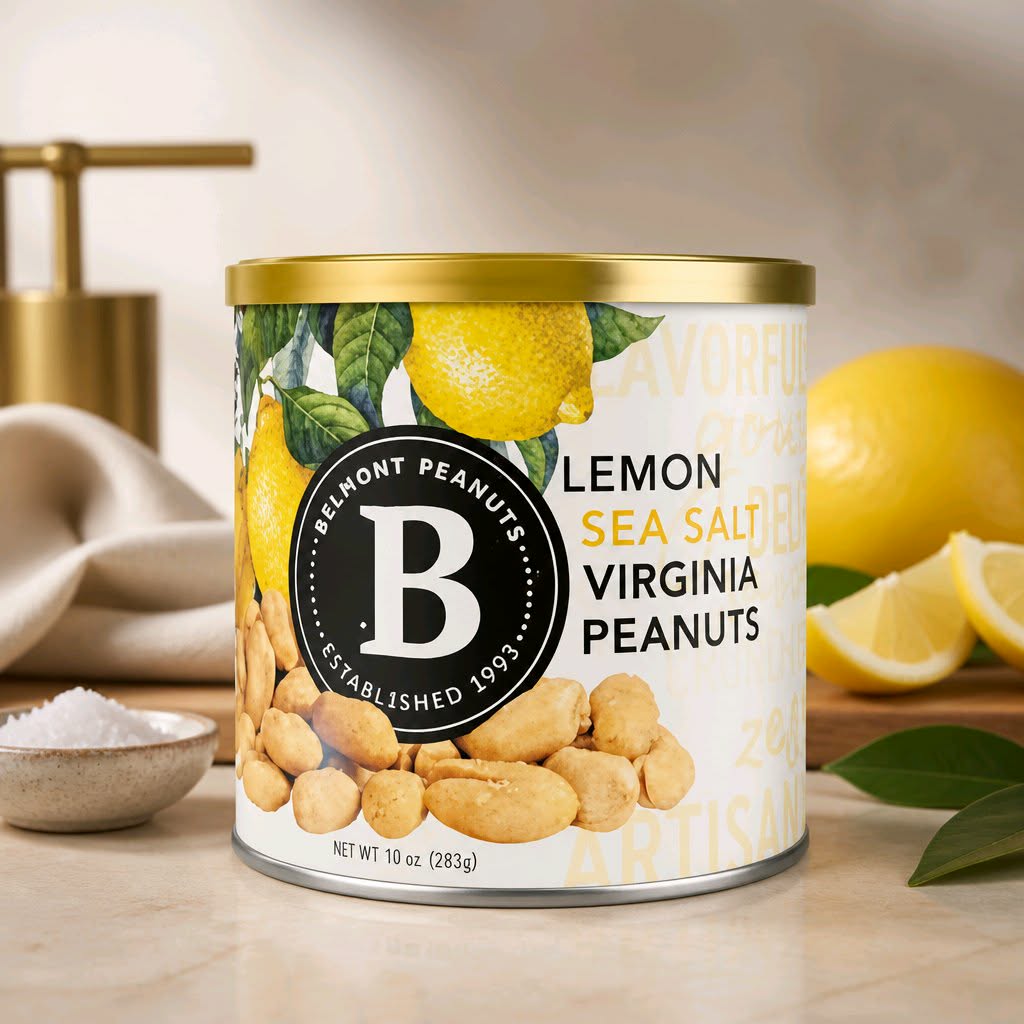 Belmont Lemon Sea Salt Peanuts 10 OZ - Dusty's Country Store