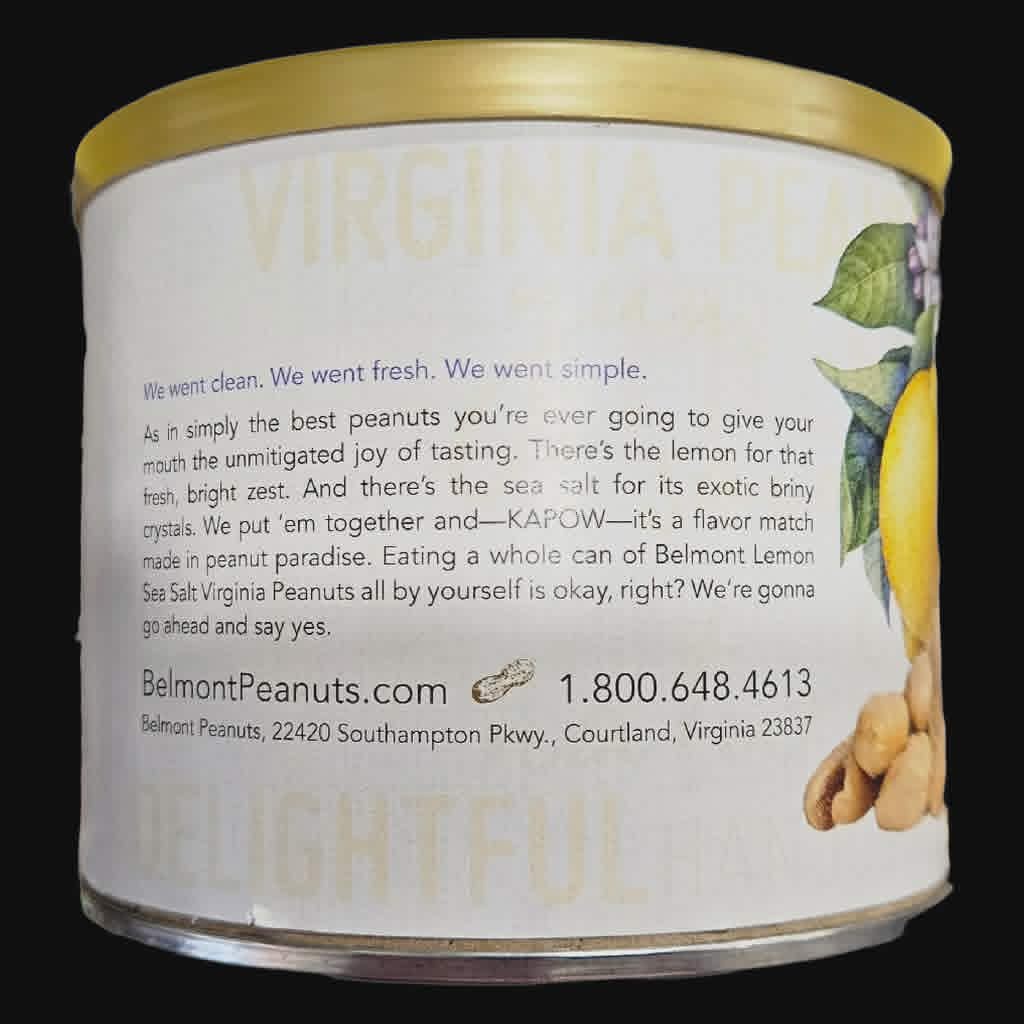 Belmont Lemon Sea Salt Peanuts 10 OZ - Dusty's Country Store