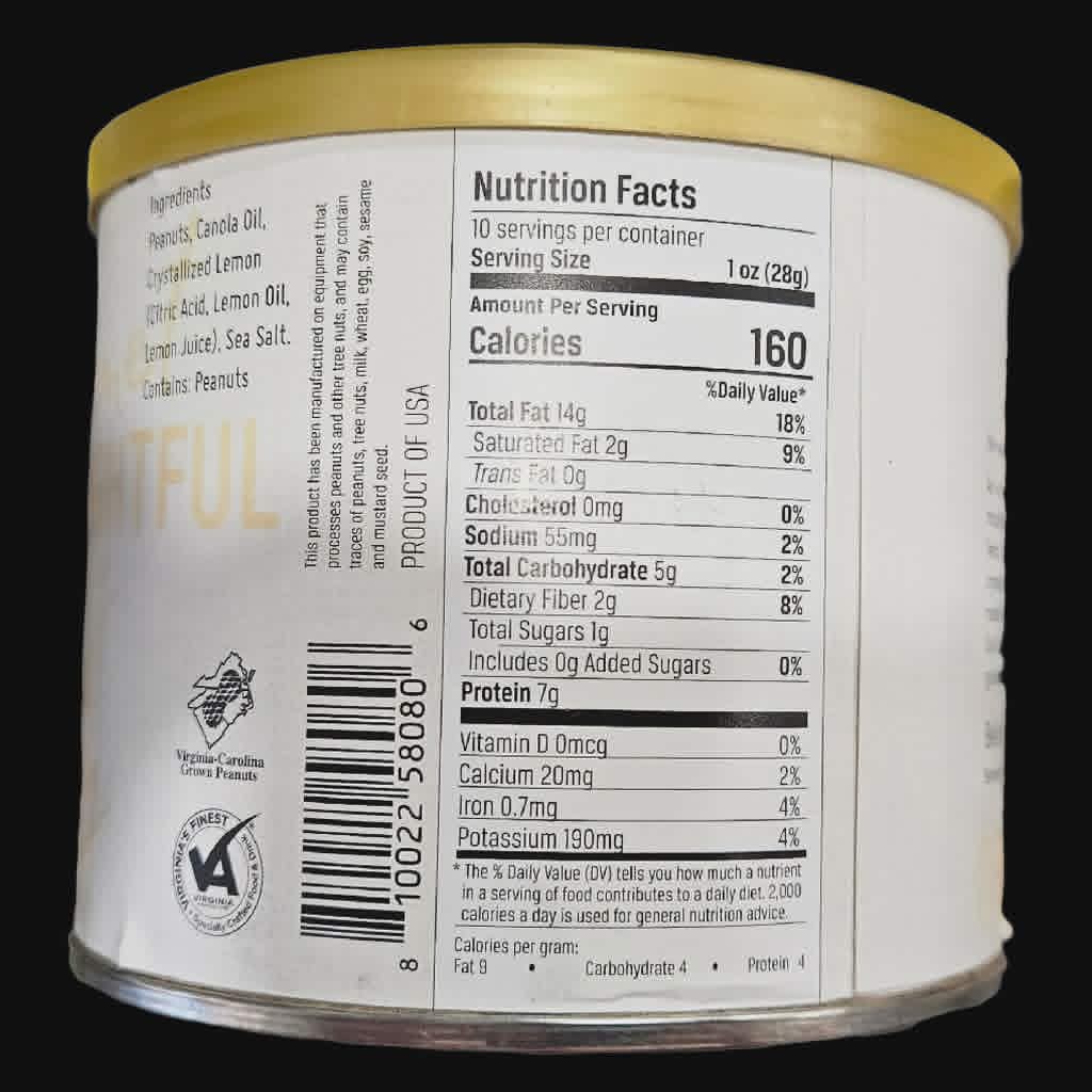 Belmont Lemon Sea Salt Peanuts 10 OZ - Dusty's Country Store