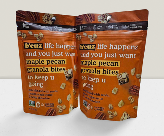 B'Cuz Maple Pecan Granola Bites 3 OZ