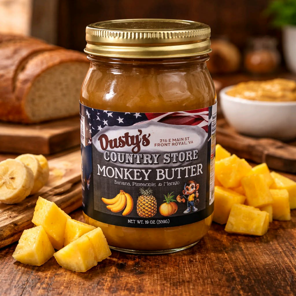 Dusty's Monkey Butter – 19 OZ - Dusty's Country Store