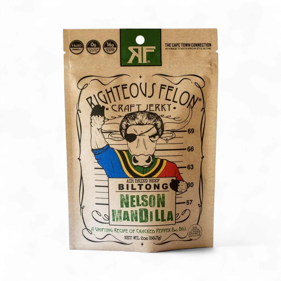 Righteous Felon Nelson Mandilla Biltong 2oz - Dusty's Country Store